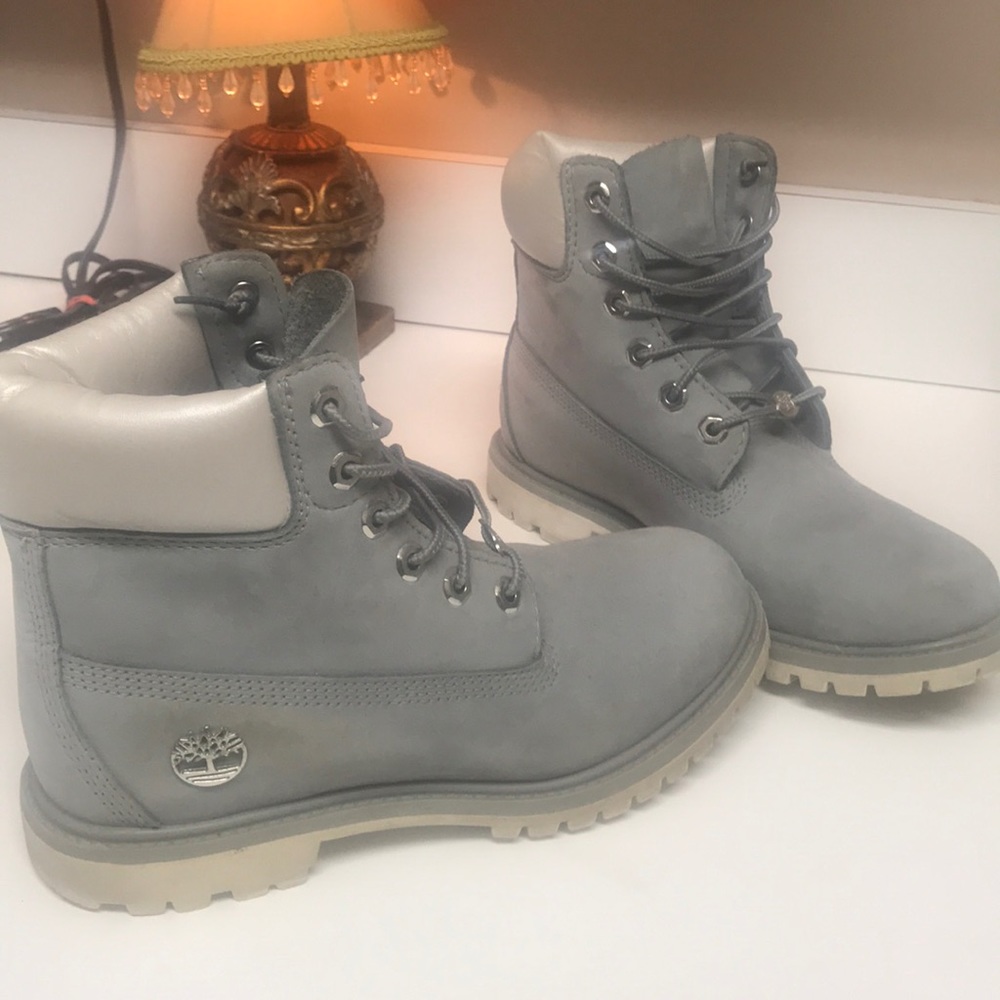 Grey Timberland Boots